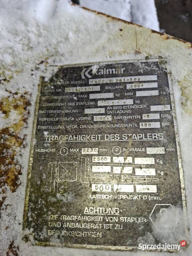 Wózek widłowy Kalmar 25D diesel 25 t udźwig Targoszyn