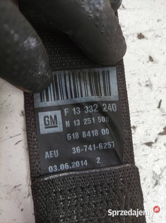 PAS BEZPIECZEŃSTWA LEWY PRAWY ŚRODEK TYŁ KPL C