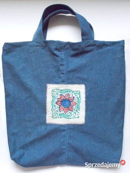 torba dżinsowa mocna torba A4 eko torba na 38cm