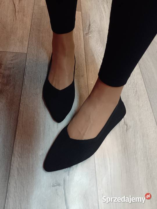 40 Czarne dzianinowe baleriny wieczorowe NOWE inna