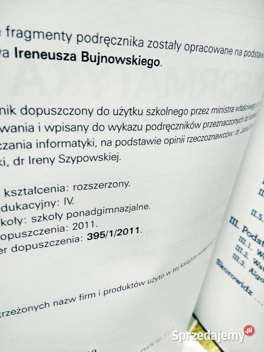 Informatyka nie uczniów 1 outlet wyprzedaż mazowieckie Warszawa sprzedam