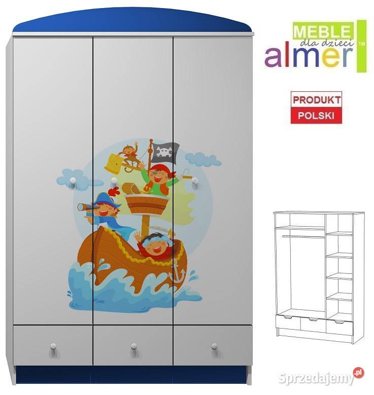 PIRACI 6 N10 szafa dziecięca 120x53 w190 Bielawa