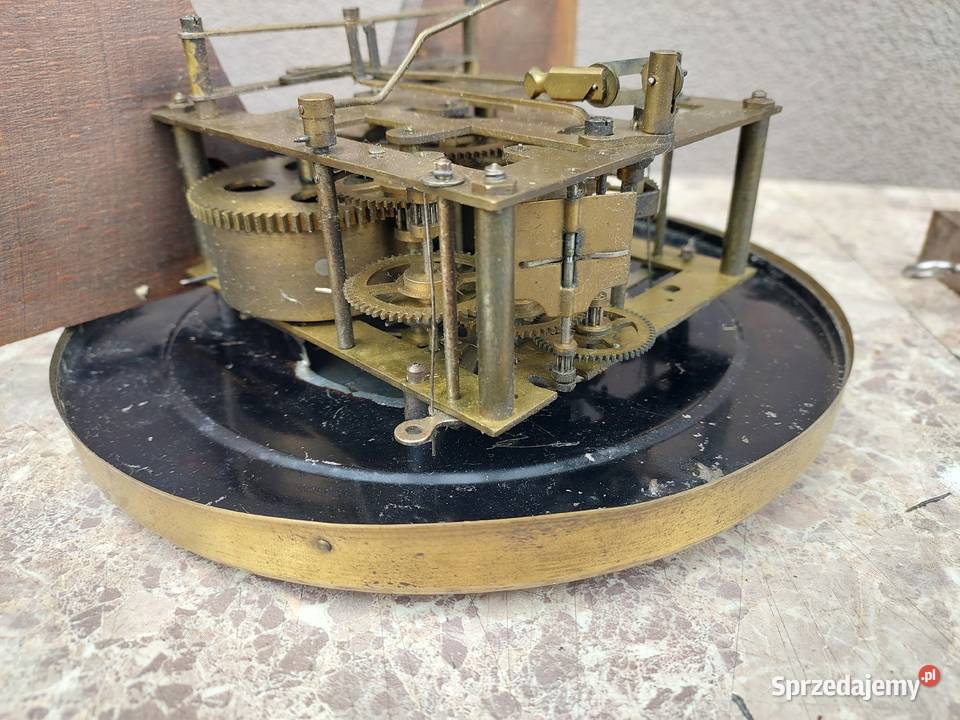 167 Zestaw mechanizm starego zegara ściennego Tczew