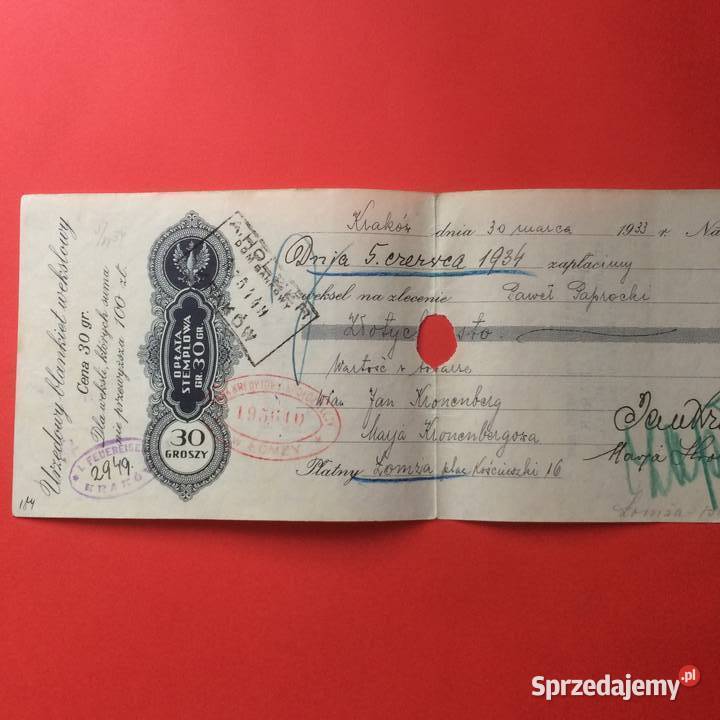 1504 Weksel Wystawiony W Krakowie