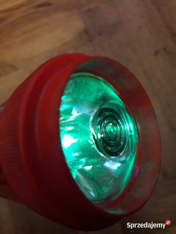 Latarka świecąca w różnych kolorach prl Warszawa