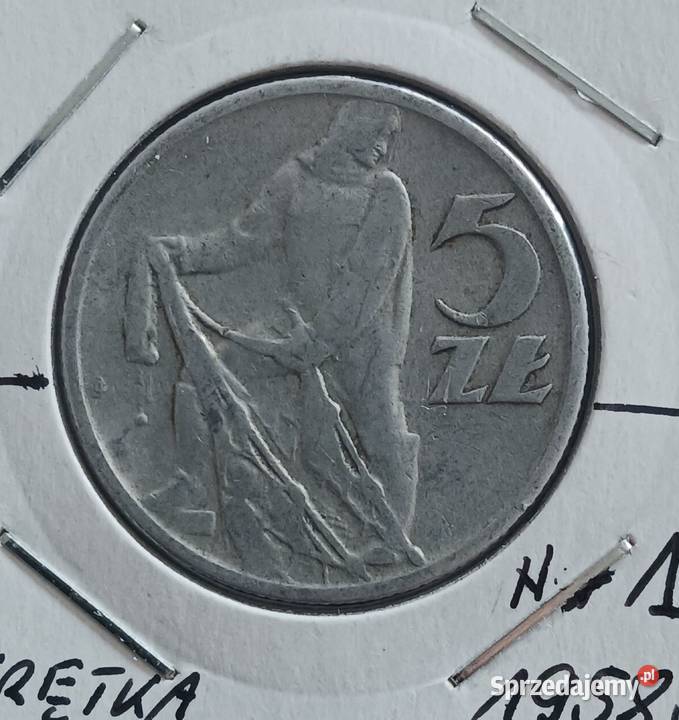 5 złotych Rybak 1958 r 1 Skrętka wielkopolskie Konin sprzedam