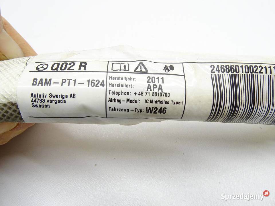 KURTYNA POWIETRZNA AIRBAG PRAWA 246860010022 Poduszki powietrzne
