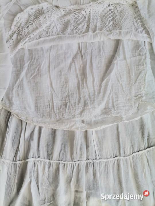 biała letnia długa spódnica Białystok