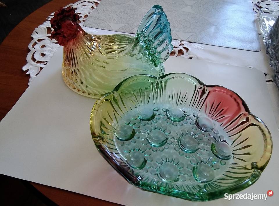 Kolorowa szklana kura śląskie Żory