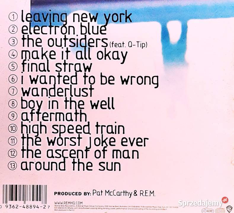 Znakomity Album CD Zespołu REM Around The Sun Kościerzyna
