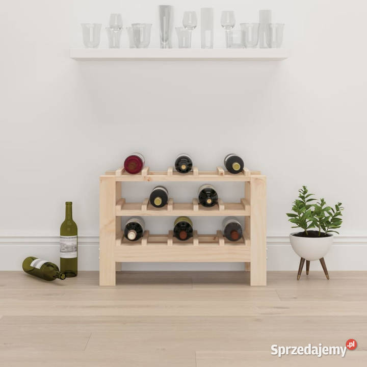 Stojak na wino 615x30x42 lite drewno sosnowe Warszawa