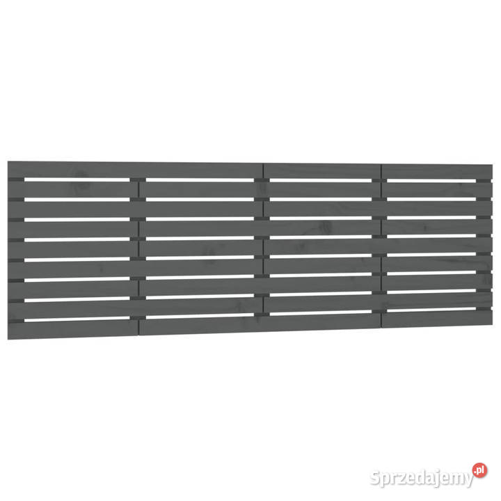 Wezgłowie łóżka szare 206x3x63 lite drewno Warszawa