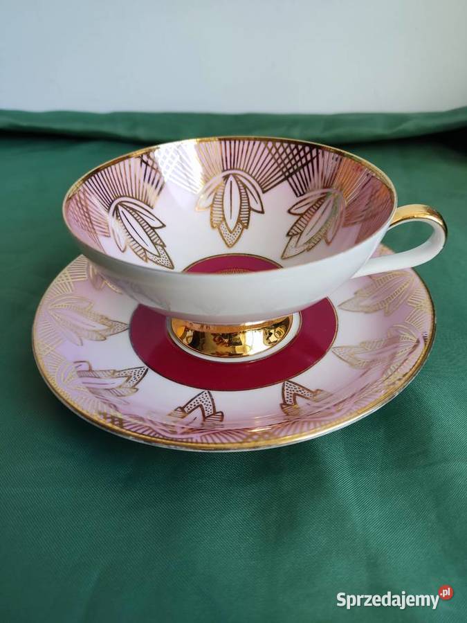Filiżanka ze spodkiem porcelana P M K Bavaria opolskie Głuchołazy