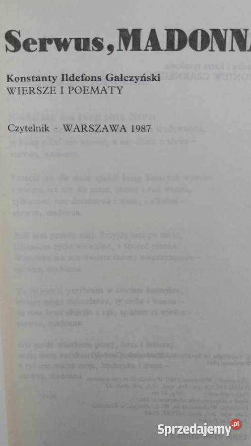 Serwus Madonna Gałczyński książki kolekcje mazowieckie Warszawa