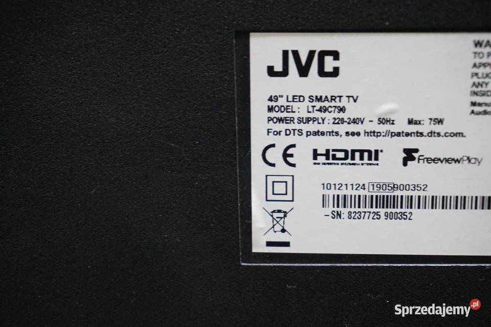 Telewizor JVC 49 Smart WiFi Gwarancja Telewizory małopolskie Dąbrowa Tarnowska
