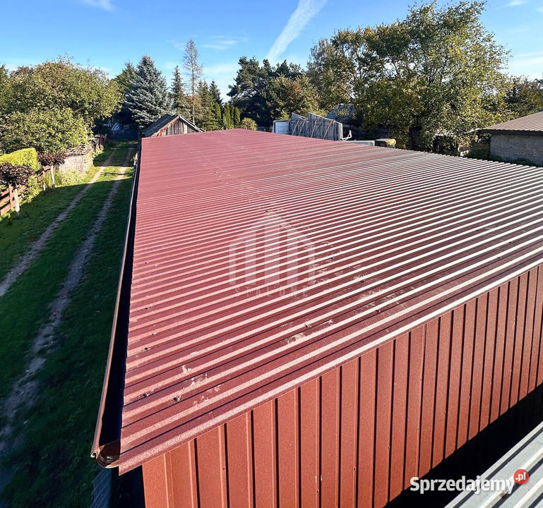 Hala Garaż blaszany 12x5m brama dwuskrzydłowa Sprzedaż Wągrowiec