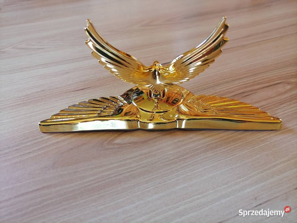 Metalowy chromowany Emblemat naklejka ptaka na Konstantynów Łódzki