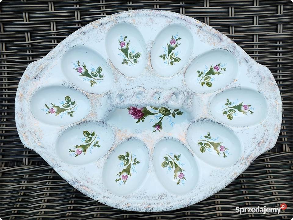 Porcelana Chodzież Talerz Patera na jajka Fason Żary