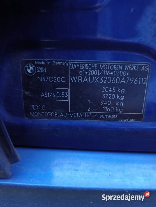 Klapa tył BMW E91 lift