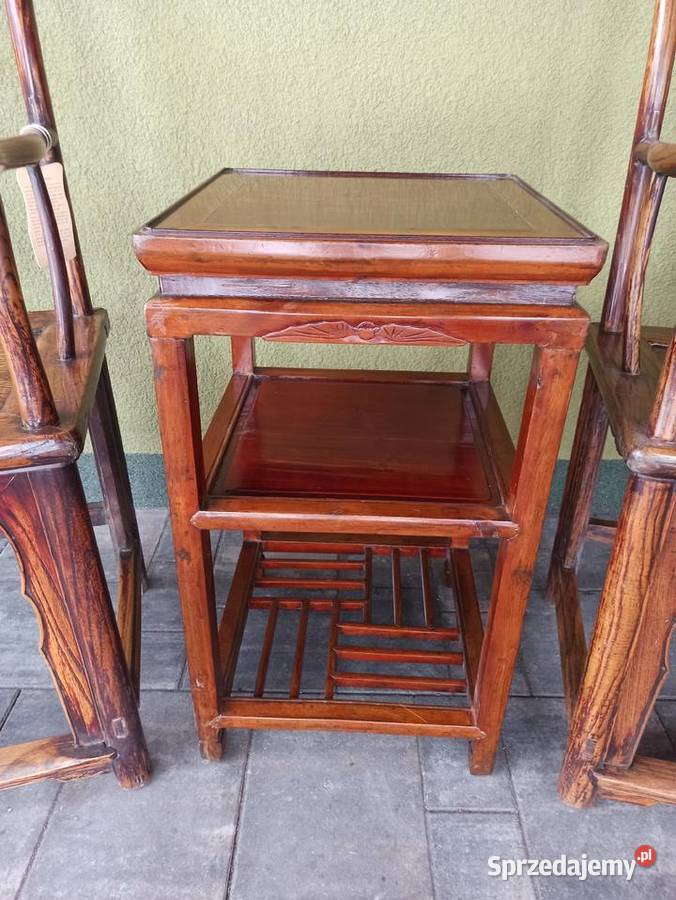 Fotel fotele stolik zestaw kawowy Chiny XIX w Budzyń
