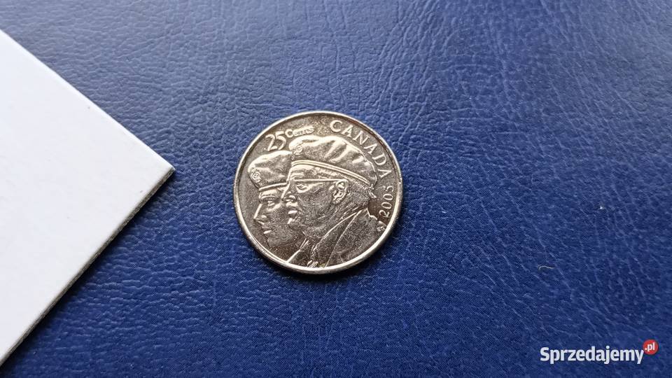 Stare monety 25 cent 2005 Kanada 2 podkarpackie Lesko