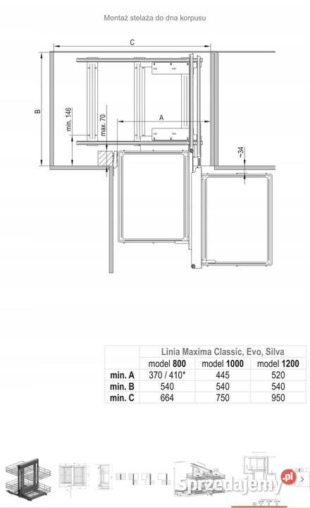 Kosz narożny magic corner Rejs Maxima Classic Kraków