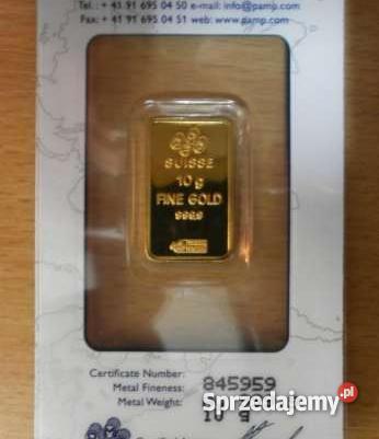 Sztabka złota 10g Łódź