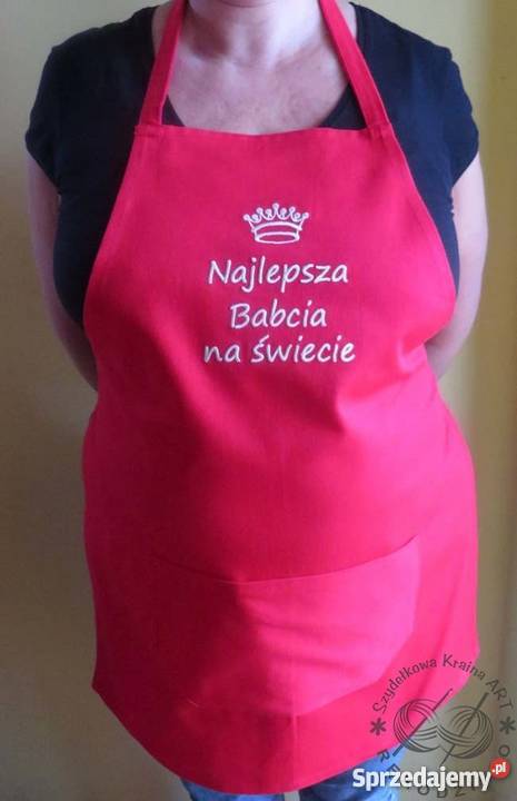 Fartuch z HAFTEM imieniem PREZENT na DZIEŃ BABCI Akcesoria kuchenne kujawsko-pomorskie Toruń