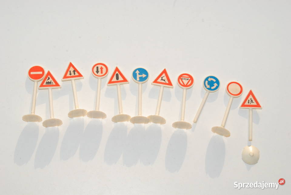 Stara zabawka znaki drogowe Igra makieta unikat Cieszyn