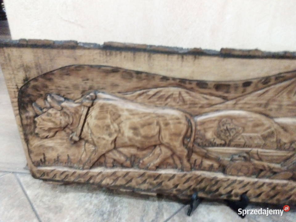 Płaskorzeźby drewniane inny kolor Lipno