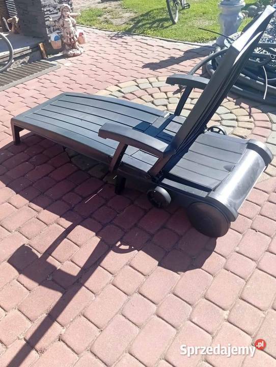 Sprzedam leżaki ogrodowe biały i czarny Leżaki i leżanki Dom i Ogród Podławki