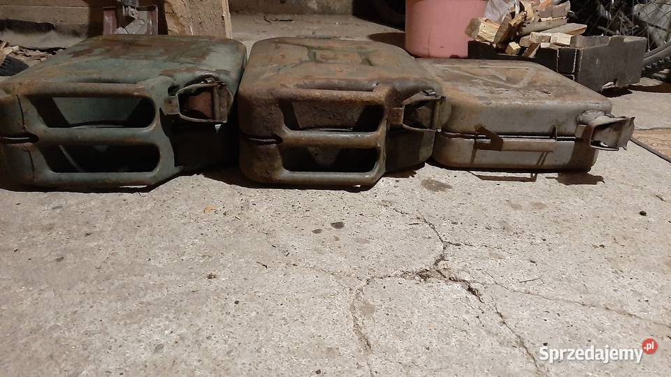 Kanister 20l i 15l 3 sztuki kanistry blaszane Militaria Mrozy
