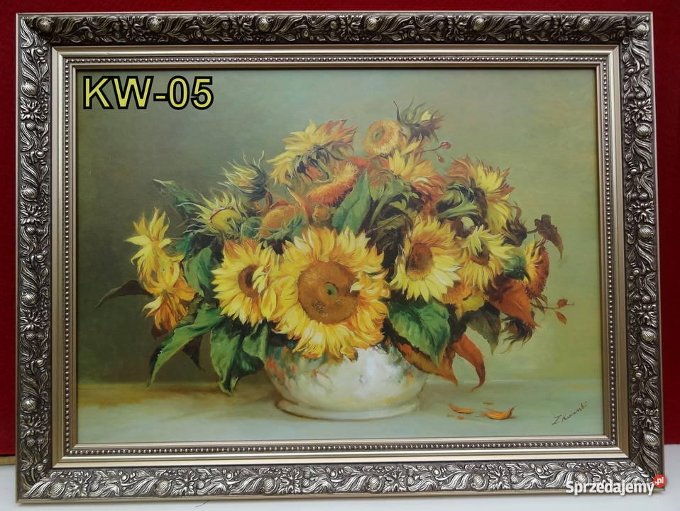 KWIATY Obrazy reprodukcje 80x60 kwiaty do wyboru śląskie