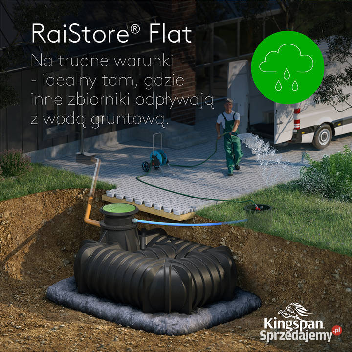 Zbiornik 5000 L do magazynowania deszczówki tani Trzebnica sprzedam