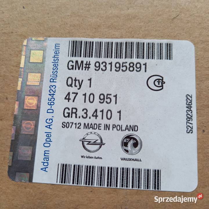 471095193195891 Filtr powietrza OPEL AGILA Filtry Kraków sprzedam