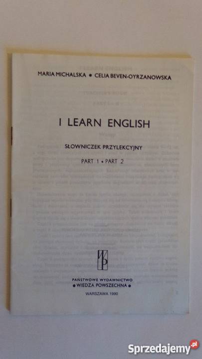 I LEARN ENGLISH SŁOWNICZEK PRZYLEKCYJNY warmińsko-mazurskie Elbląg