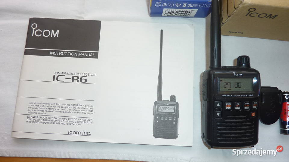 Skaner radiowy ICOM ICR6Stan kompletnymało Drukarki i skanery sprzedam