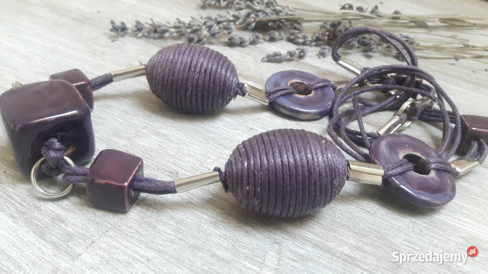 Naszyjnik ceramiczny ręcznie wykonany Otwock