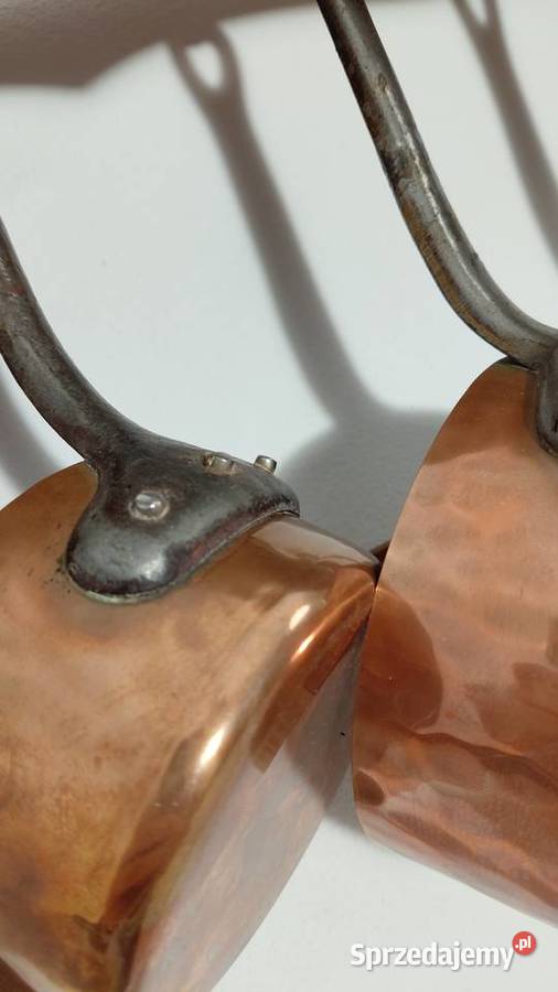 Zestaw Francuskich rondli miedzianych kutych Krzykawa