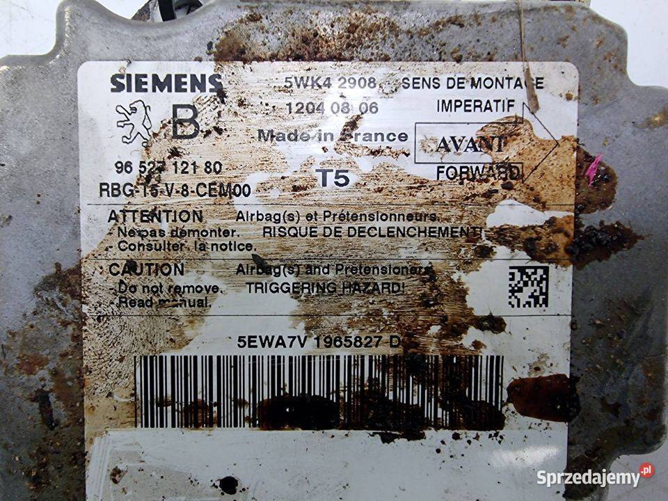 MODUŁ PEUGEOT 307 9652712180 kujawsko-pomorskie Lipno