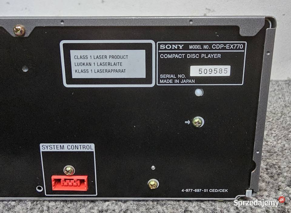 Odtwarzacz CD zmieniarka SONY CDPEX770 Sprawna Kraków sprzedam