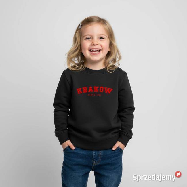 Ekologiczna dziecięca bluza premium z okrągłym Kraków