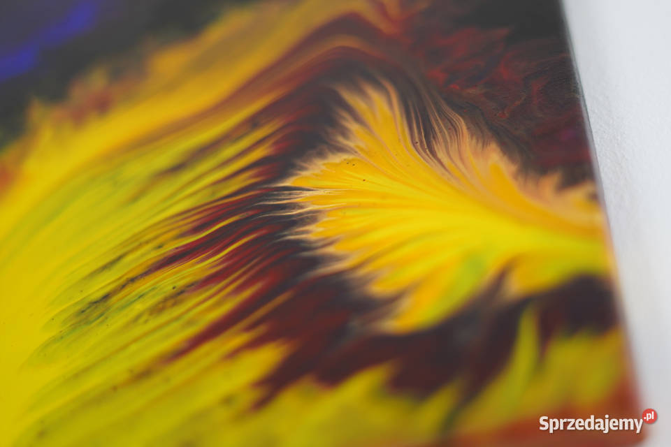 Dwuczęściowy obraz abstrakcyjny Juego de fuego