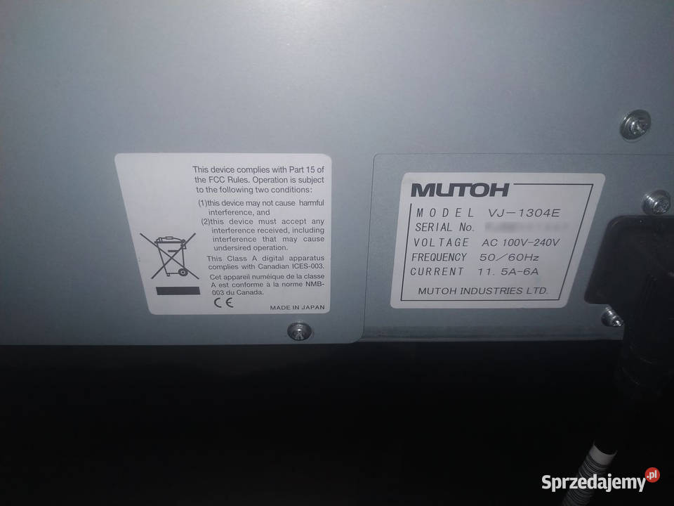 Ploter Mutoh VJ1304E nagrzewnica laptop ploter Koszalin sprzedam