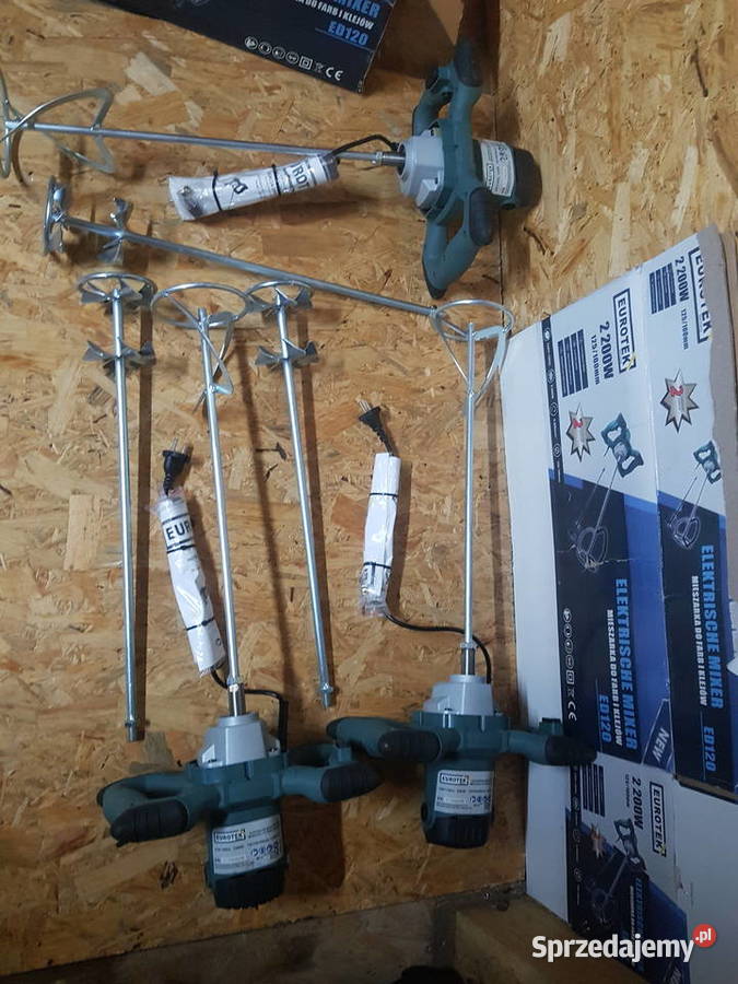 MOCNY MIESZALNIK DO ZAPRAW 2200W 2x MIESZADŁO 12 Głogowa