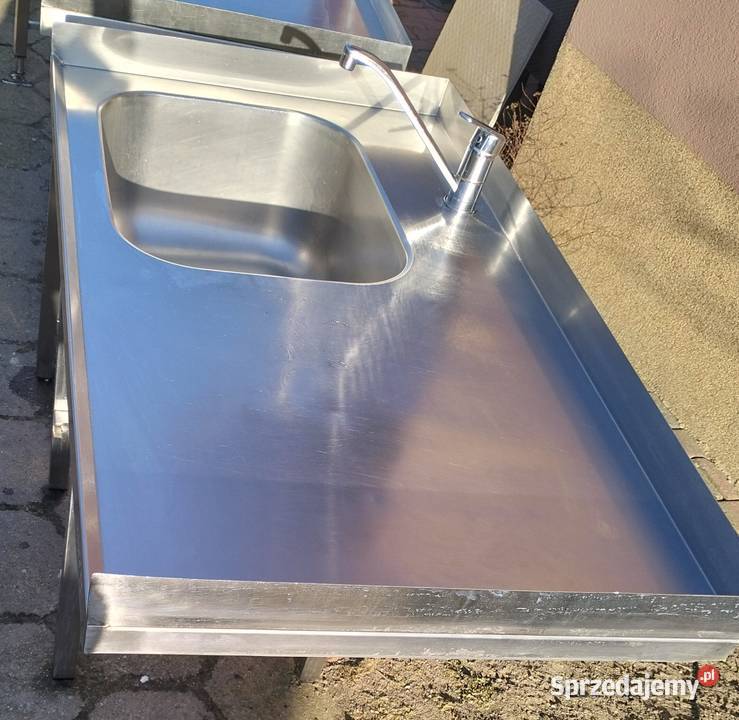 Zlew gastronomiczny z miejscem na zmywarkę Słupia Kapitulna