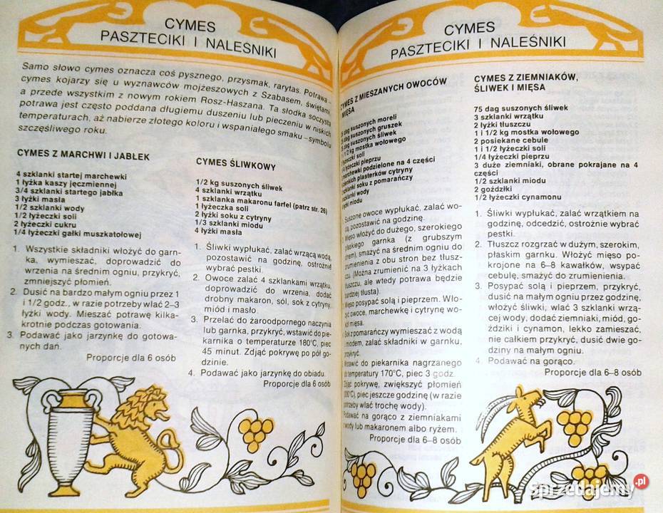 Cymes czyli kuchnia żydowska Katarzyna Rok wydania 1988 lubelskie