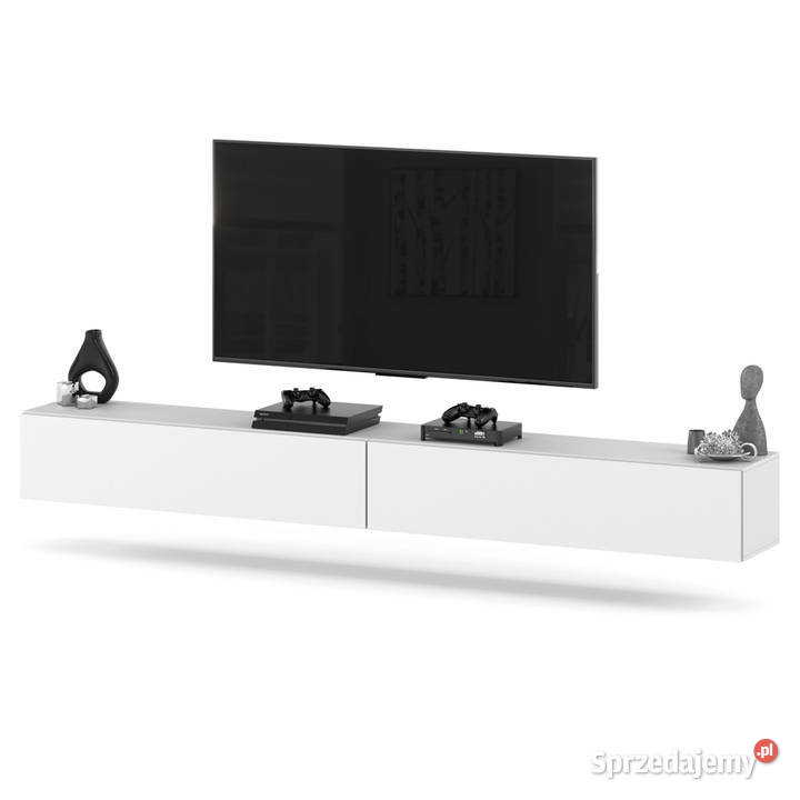 Szafka Rtv Wisząca Biała Mat 280 Tv Duża Do 280cm warmińsko-mazurskie Elbląg