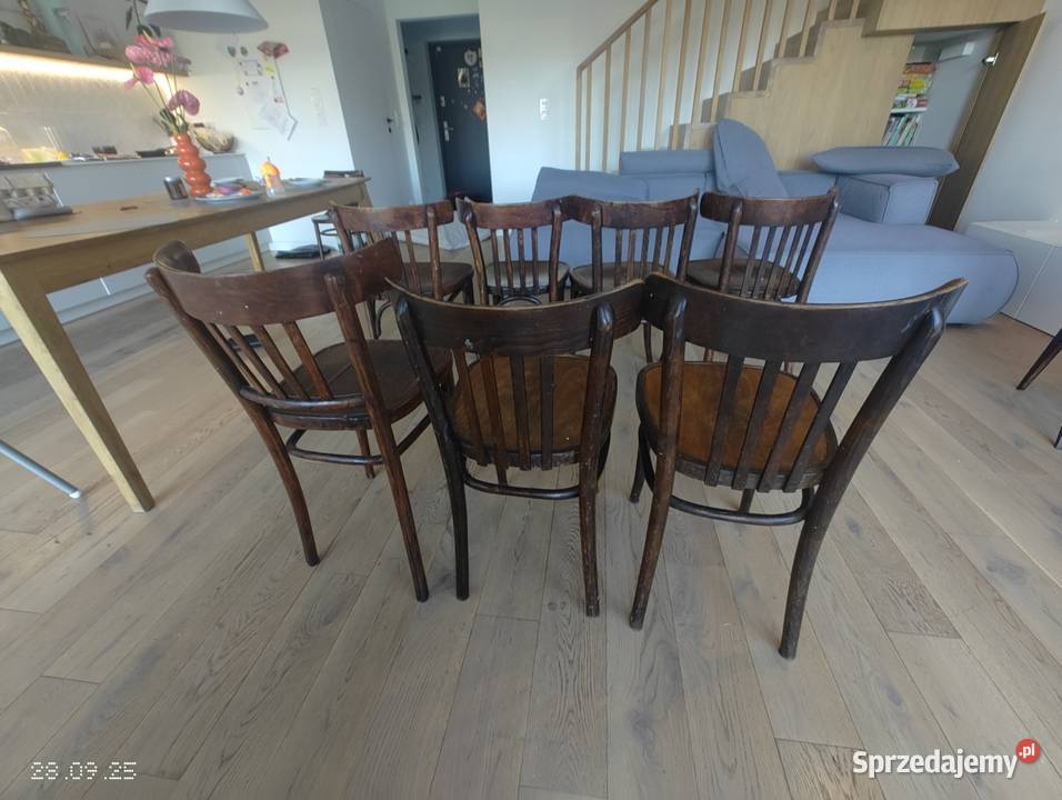 Krzesła thonet 7 sztuk różne modele łódzkie Łódź sprzedam