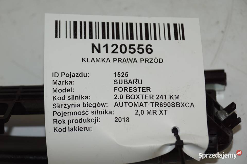 FORESTER XT KLAMKA PRAWA PRZÓD kujawsko-pomorskie Lipno